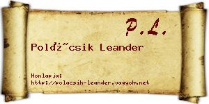 Polácsik Leander névjegykártya